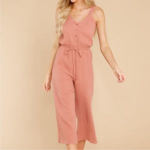 NWOT Red Dress Boutique Dusty Rose Jumpsuit